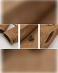 Firelady Fur Women's Vintage Suede Crew Neck Jacket - Relaxed Fit Cropped Blazer "Sunset Escape"Firelady Fur