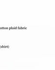 Tea Grid cotton shirt material details