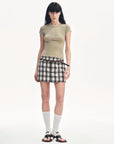 Tencel acetate fake two - piece slim fit straight shoulder T-shirt"Memory Navigation" - variant_title