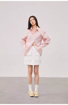 Tencel jacquard striped long - sleeved shirt jacket women's loose top"Spring and Summer Prank" - variant_title
