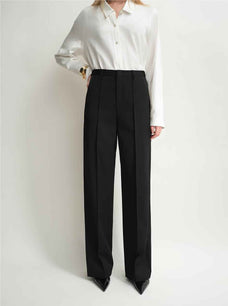THE ARTM Women's Double - Breasted Wool Blazer - Peak Lapel Tuxedo Jacket - variant_title