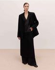 THE ARTM Women's Oversized Blazer Suit Set - Wide Shoulder Wool Jacket with Vest