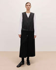 THE ARTM Women's Oversized Blazer Suit Set - Wide Shoulder Wool Jacket with Vest
