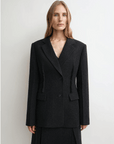 THE ARTM Women's Wool Suit Set - Fitted Blazer & A - Line Skirt - variant_title