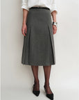 THE ARTM Women's Wool Suit Set - Fitted Blazer & A - Line Skirt - variant_title