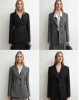 THE ARTM Women's Wool Suit Set - Fitted Blazer & A - Line Skirt - variant_title