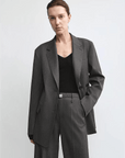 THE ARTM Wool & Silk Blend Oversized Suit Set - Wrinkle - Resistant Blazer & Trousers - variant_title