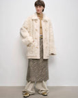 "Thousand Layers of Echoes" Chenille Original Print Camouflage Retro Distressed Straight Mid - Waist Skirt - variant_title