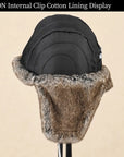 Unisex Vintage Style Genuine Sheep Leather Aviator HatFirelady Fur