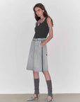 “Unruly Sonata” Neutral Style Loose Feeling Imported Washed Mid Rise Bumped Side Wide Leg Washed Denim Mid Pants - variant_title