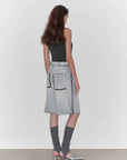 “Unruly Sonata” Neutral Style Loose Feeling Imported Washed Mid Rise Bumped Side Wide Leg Washed Denim Mid Pants - variant_title