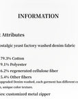 "Urban Fantasy" Retro and fashionable round neck short style comfortable slimming fragrance style denim jacket - variant_title