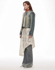 "Urban Fantasy" Retro and fashionable round neck short style comfortable slimming fragrance style denim jacket - variant_title