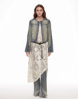 "Urban Fantasy" Retro and fashionable round neck short style comfortable slimming fragrance style denim jacket - variant_title