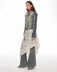 "Urban Fantasy" Retro and fashionable round neck short style comfortable slimming fragrance style denim jacket - variant_title