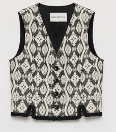"Venice" Classical simple silhouette Italian imported jacquard ethnic style V - neck vest - variant_title