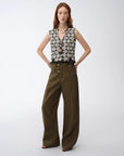 "Venice" Classical simple silhouette Italian imported jacquard ethnic style V - neck vest - variant_title