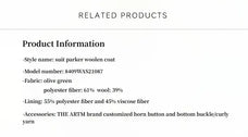 Vertical Texture wool tweed coat with detachable fur collar product image 09