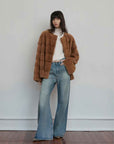 Vintage Clock Velvet Mink Fur Coat Winter - variant_title
