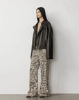 Firelady Fur Fashion Boundaries brown leather bomber jacket full outfit view