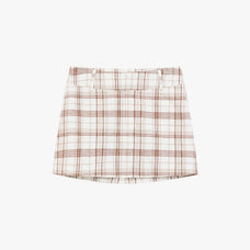 Vintage Linen Shirt Skirt Two - Piece Spring"Plaid Sketch" - variant_title