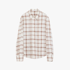 Vintage Linen Shirt Skirt Two - Piece Spring"Plaid Sketch" - variant_title