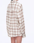 Vintage Linen Shirt Skirt Two - Piece Spring"Plaid Sketch" - variant_title