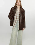 Firelady Fur Oversized Leather Blazer