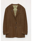 Vintage suede/waxy goatskin leather mid - length suit jacket "Bavaria" - variant_title