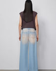 "Wantful Fantasy" Heavy Industry Washed Spray Colored Wide Leg Jeans Women's Low Waist Straight Leg Bootleg Pants - variant_title