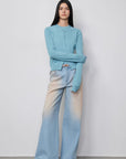 "Wantful Fantasy" Heavy Industry Washed Spray Colored Wide Leg Jeans Women's Low Waist Straight Leg Bootleg Pants - variant_title