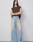 "Wantful Fantasy" Heavy Industry Washed Spray Colored Wide Leg Jeans Women's Low Waist Straight Leg Bootleg Pants - variant_title