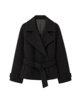 Warm Cocoon Italian herringbone wool short coat product image 06