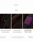 Warm Coffee mink jacket silk lining, button and Kopenhagen Fur label details