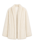 Winter Love Island off-white Italian Toscana shearling coat front product view