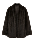 Winter Love Island ink gray Italian Toscana shearling coat front product view