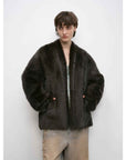"Winter Love Island"Tuscan fur one - piece coat women's long hanging collar straight fur coat - variant_title