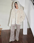 "Winter Snow" lazy silhouette hooded Tuscan curly sheepskin fur coat winter - variant_title