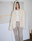 "Winter Snow" lazy silhouette hooded Tuscan curly sheepskin fur coat winter - variant_title