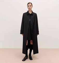 Women's Trench Coat Mid - Length British Wool Blend Petite - Friendly Overcoat "Fragrant Moment" - variant_title
