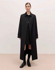 Women's Trench Coat Mid - Length British Wool Blend Petite - Friendly Overcoat "Fragrant Moment" - variant_title