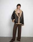 Women's white straight casual wide waist drape floor - length wide leg pants - variant_title