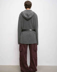 Women's zipper round neck wool hoodie oversized sweater Boyfriend Fit cozy long sleeve,"Autumn Ticket" - variant_title
