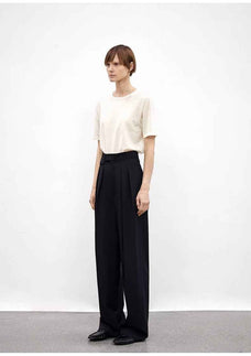 Wool Blend High - Waisted Slimming Suit Pants for Women - variant_title