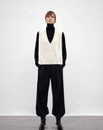 Wool Blend High - Waisted Slimming Suit Pants for Women - variant_title