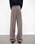 Wool Blend High - Waisted Slimming Suit Pants for Women - variant_title