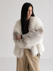 Yukino Dream colorful Finnish fox fur coat product image 13