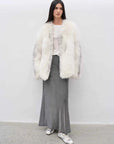 Yukino Dream Marble Fox natural color coat, full-length model view