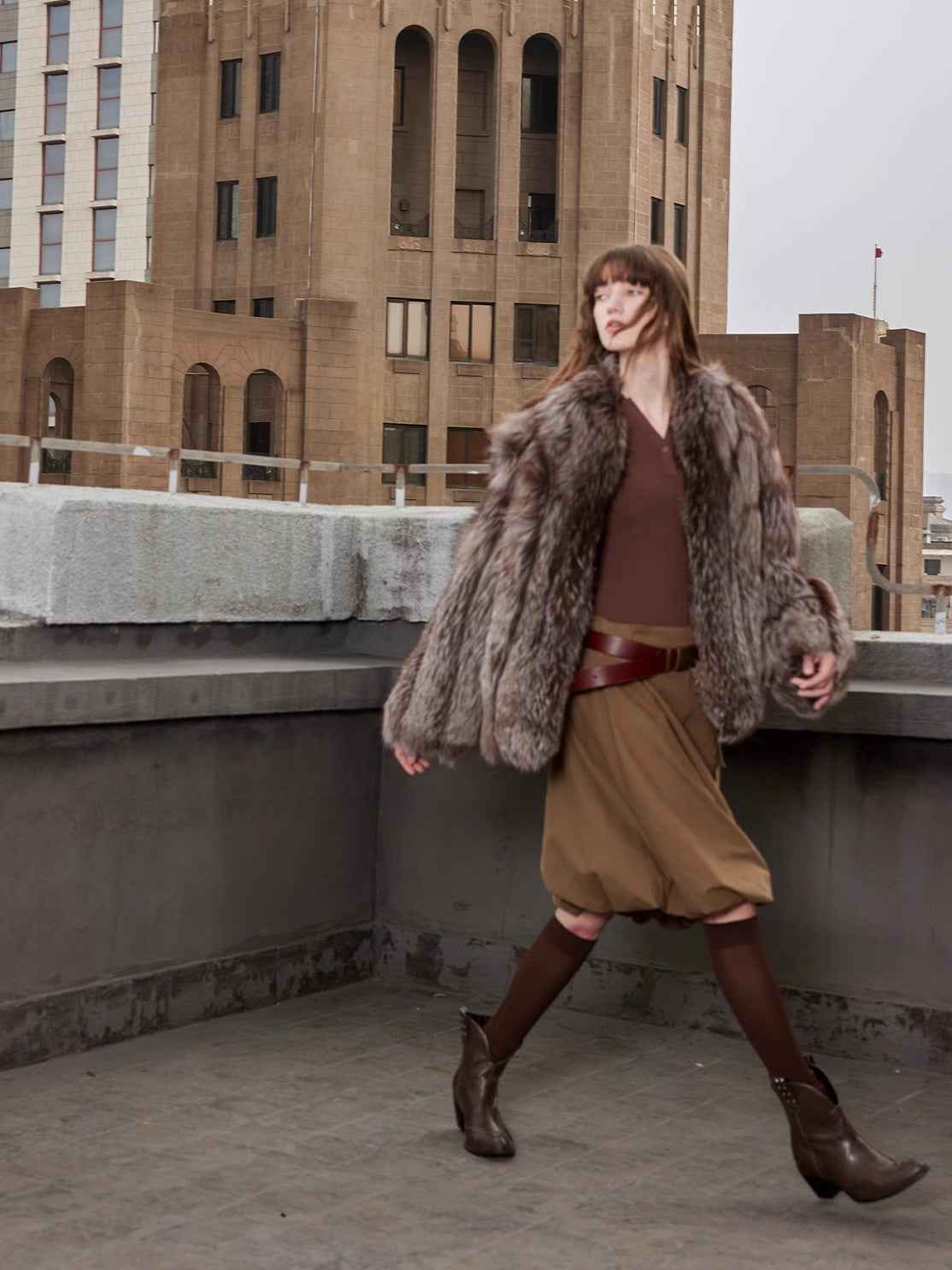 How to Mix Fur With Leather Without Making the Outfit Too Heavy