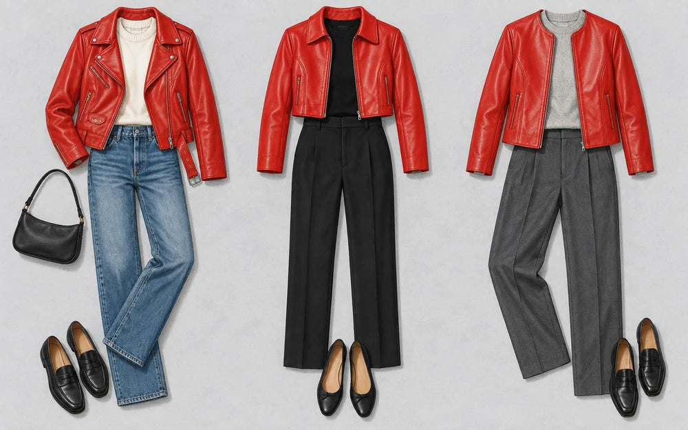 AI-generated styling illustration; hypothetical outfit combinations, not actual Firelady products.